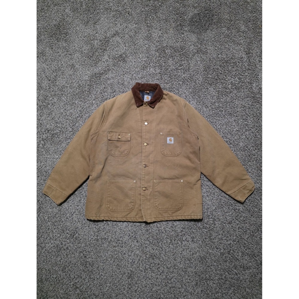 Vintage Carhartt Brown Chore Jacket Size X-Large Blanket Lined USA Made